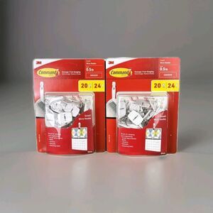 2 Packs Command Small Wire Toggle Hooks White - 20 Hooks 24 Strips EACH